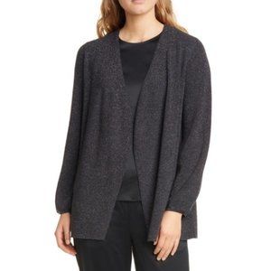 Eileen Fisher Metallic Wool Blend Cardigan S